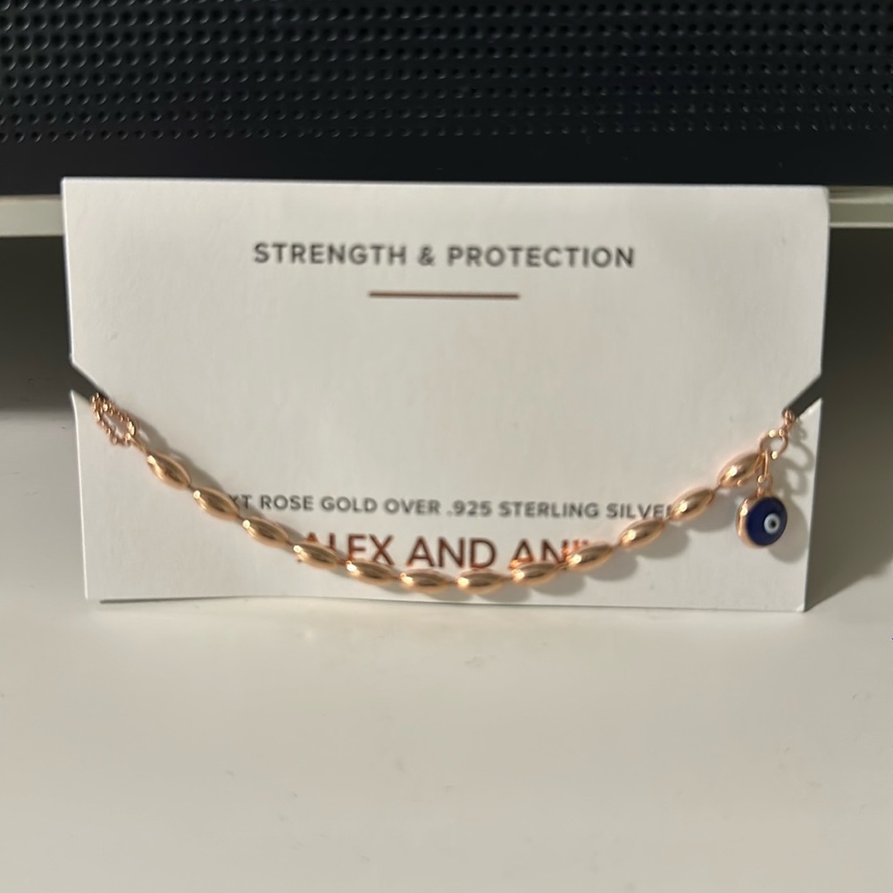 Alex and Ani Evil Eye Bracelet Rose Gold